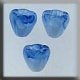 12032 Glass Treasures-Small Bell Flower 7mm Marbled Lt Blue (Qty. 3) THUMBNAIL